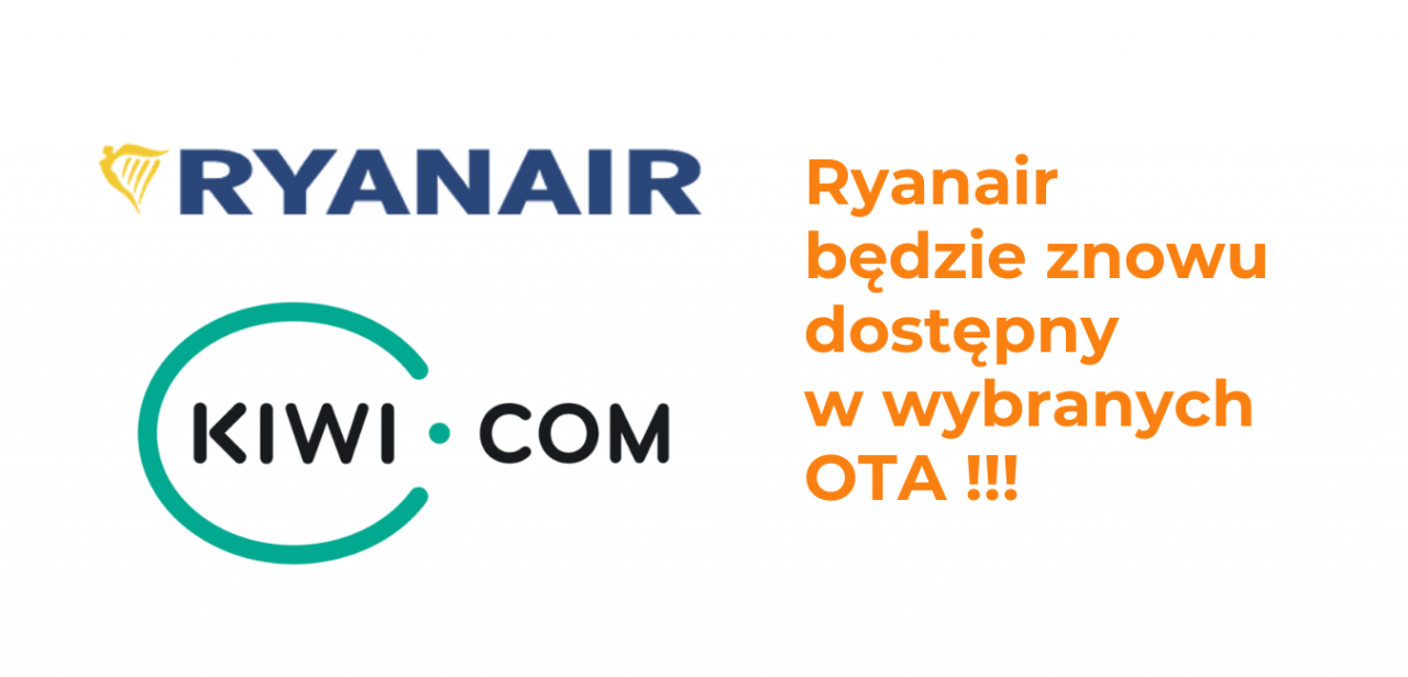 Bilety lotnicze Ryanair ponownie w Kiwi.com